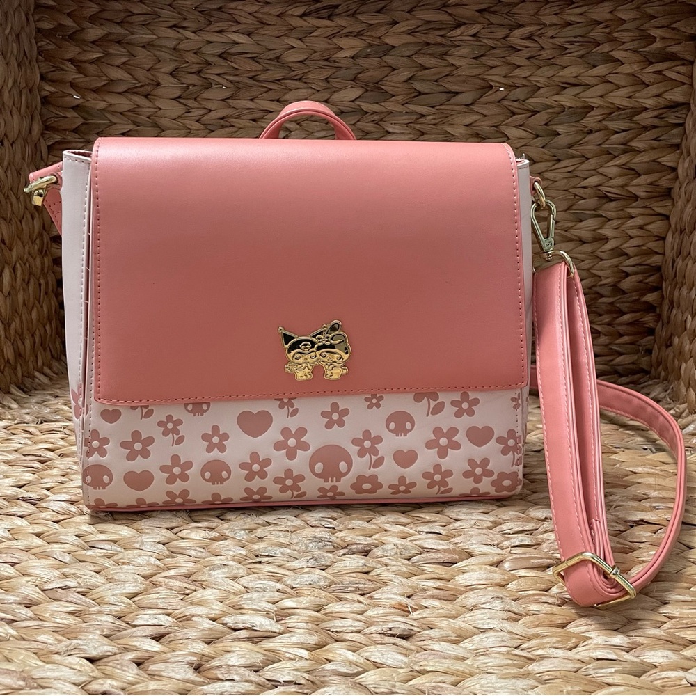 Loungefly Sanrioβ My Melody & Kuromi Floral Skulls Crossbody Bag